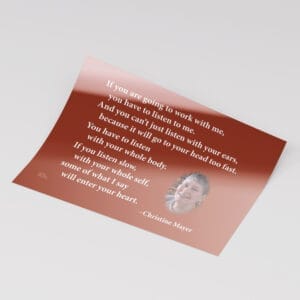 Christine Mayer - Listen to Me Foldout Poster